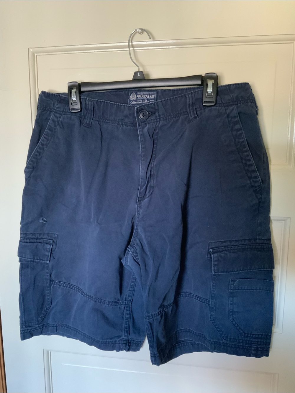 American Rag Navy Blue Cargo Shorts - Pocketed Men’s Shorts